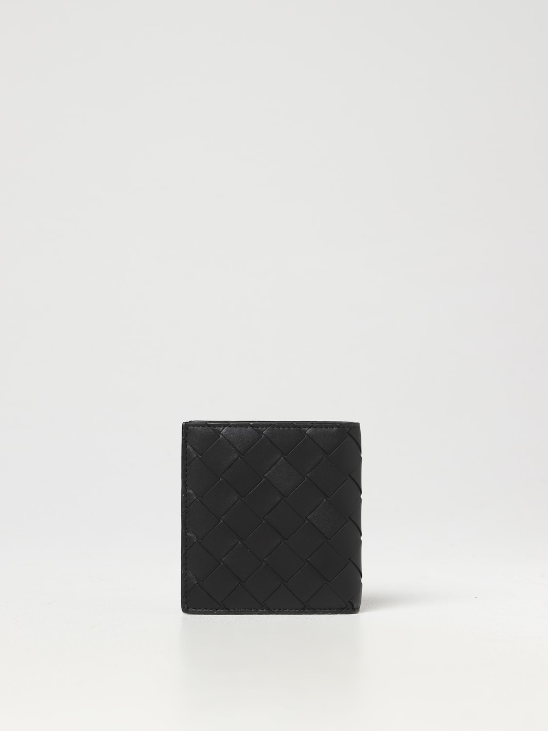BOTTEGA VENETA WALLET: Bottega Veneta credit card holder in woven leather, Black - Img 3