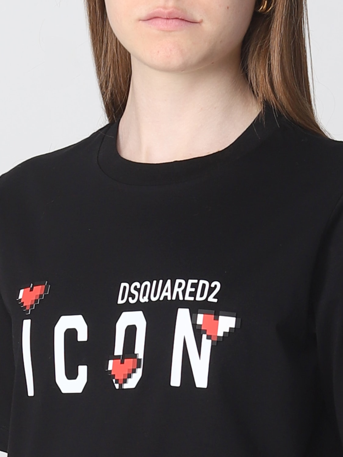 DSQUARED2 티셔츠: 티셔츠 여성 Dsquared2, 블랙 - Img 4