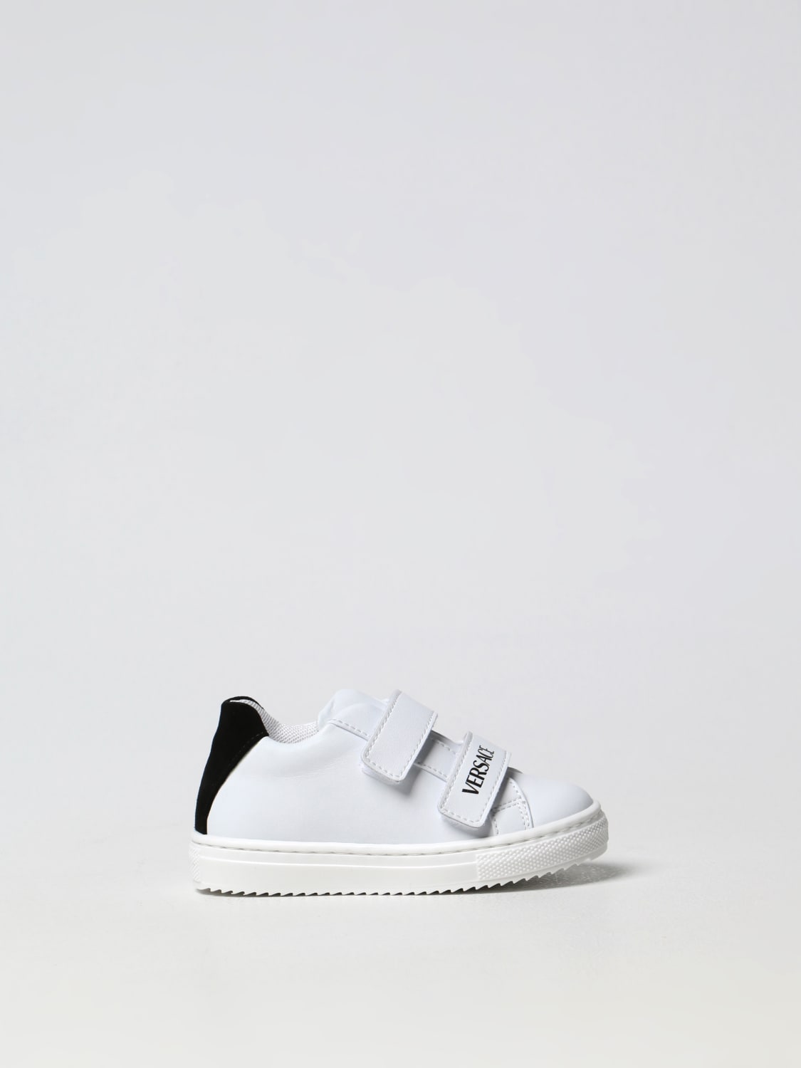 VERSACE SNEAKERS: Versace Young leather sneakers, White - Img 1