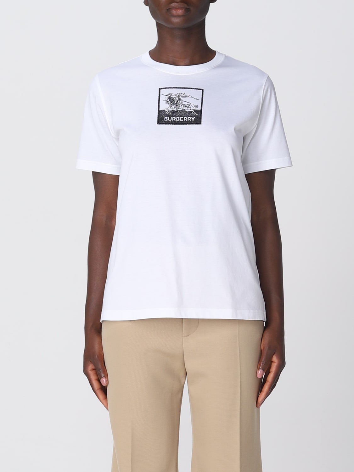 BURBERRY T-SHIRT: Burberry Margot cotton T-shirt, White - Img 1