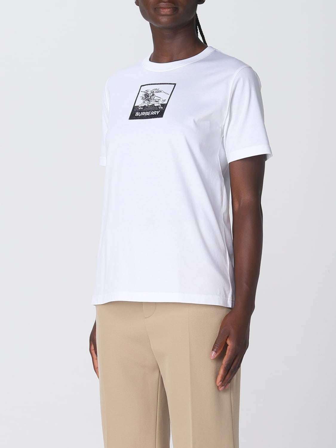 BURBERRY：Tシャツ レディース - ホワイト | GIGLIO.COMオンラインの 