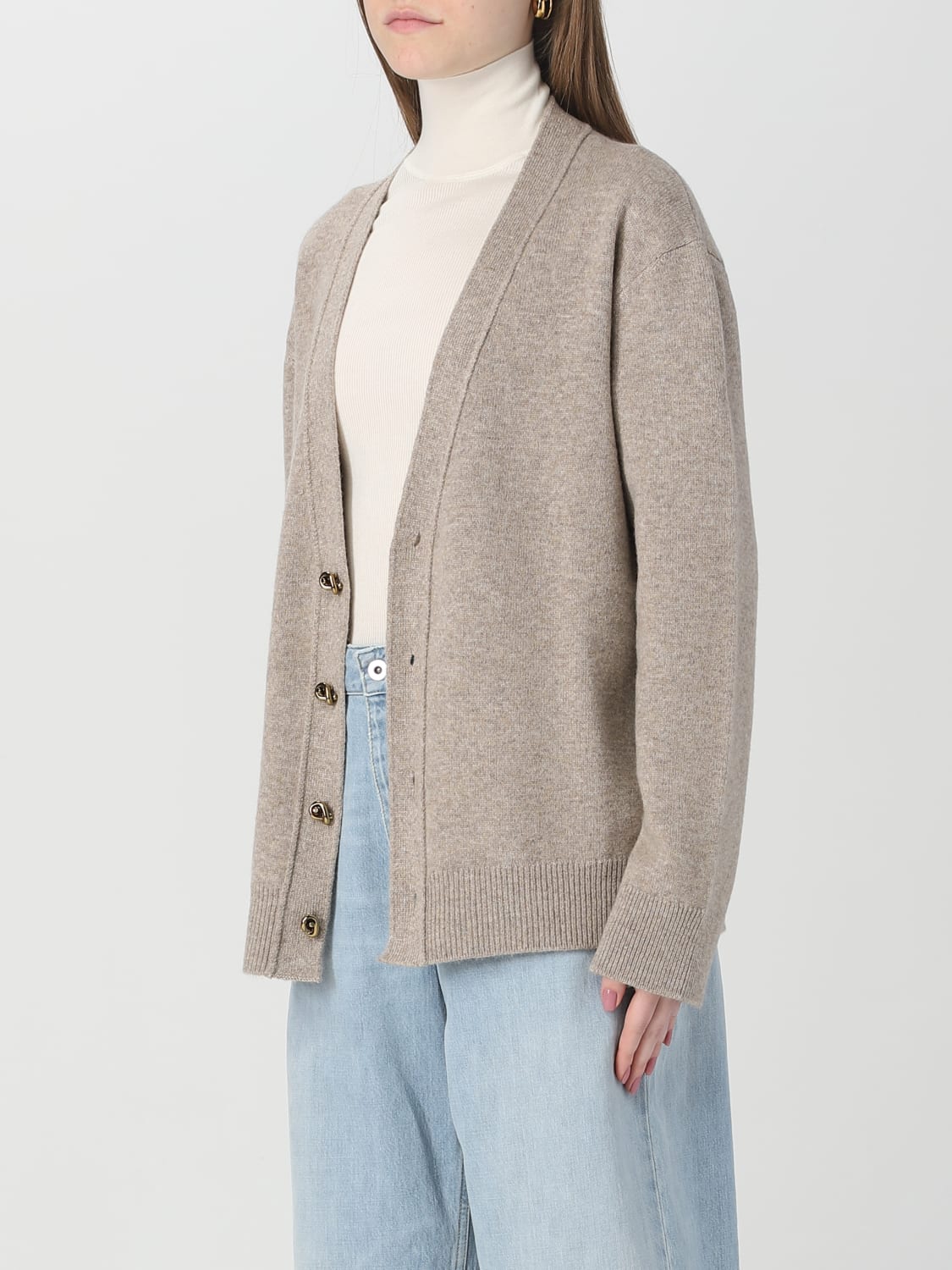 BOTTEGA VENETA CARDIGAN: Bottega Veneta cashmere blend cardigan, Beige - Img 4