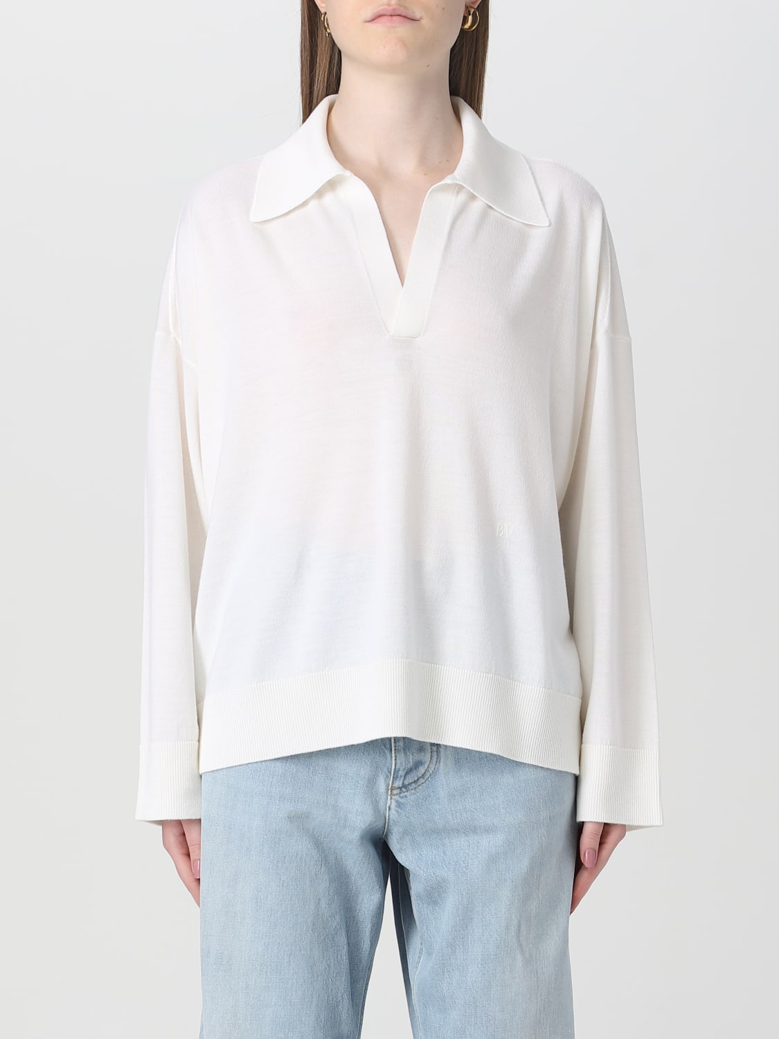 BOTTEGA VENETA: polo shirt in wool - White | Bottega Veneta