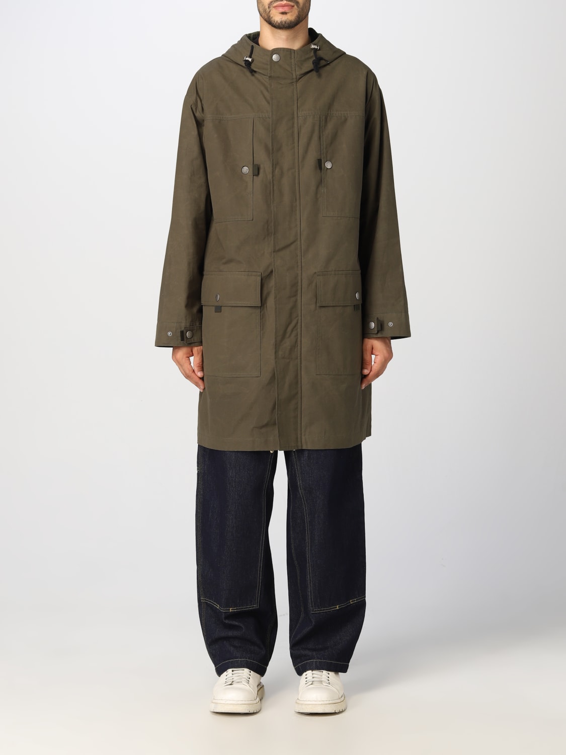 A.P.C.: Coat men - Kaki | A.P.C. jacket COERCH30193 online at GIGLIO.COM