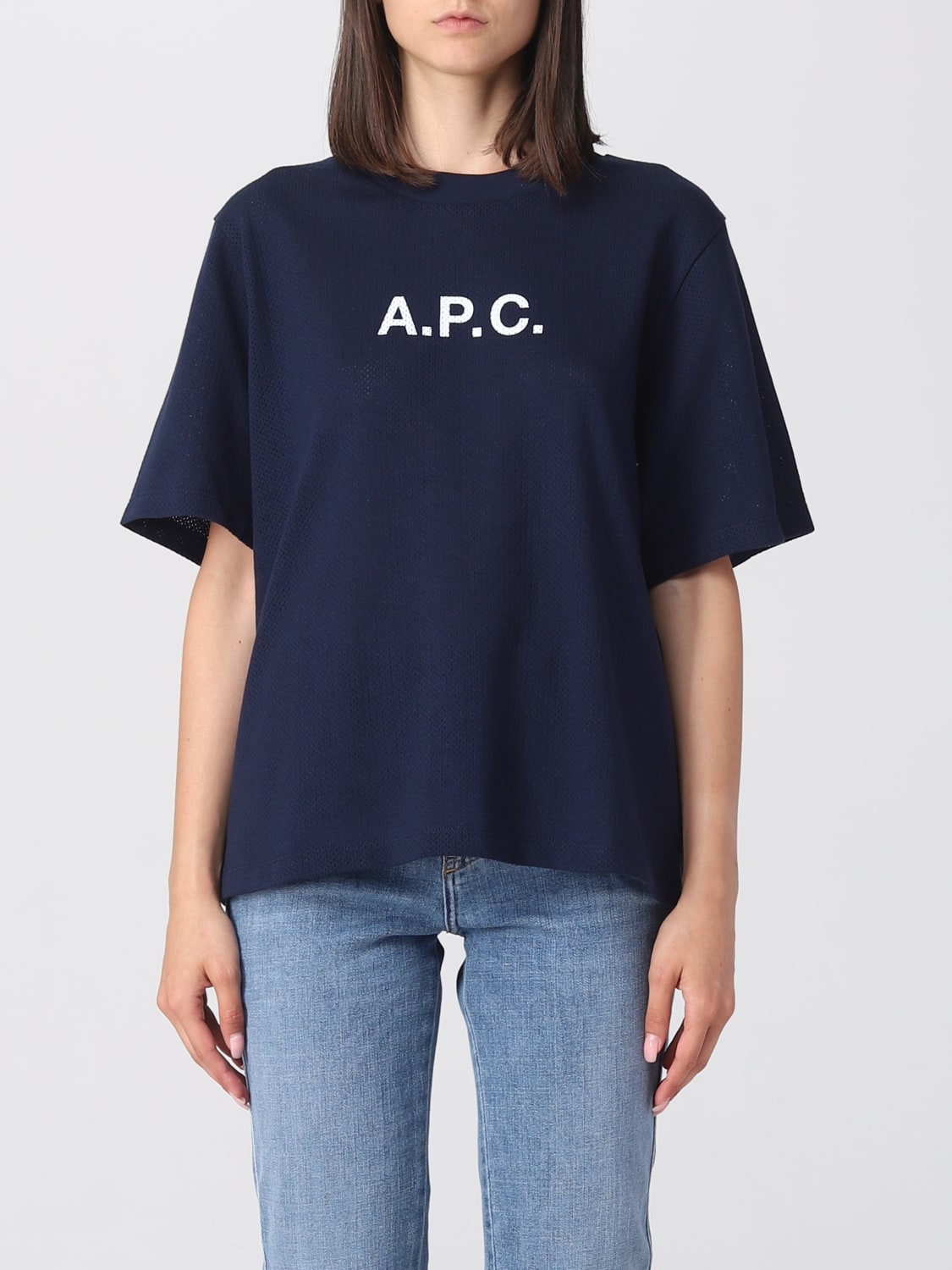 A.P.C.アウトレット：Tシャツ レディース - ブルー | GIGLIO.COMオンラインのA.P.C. Tシャツ COGAFF26179