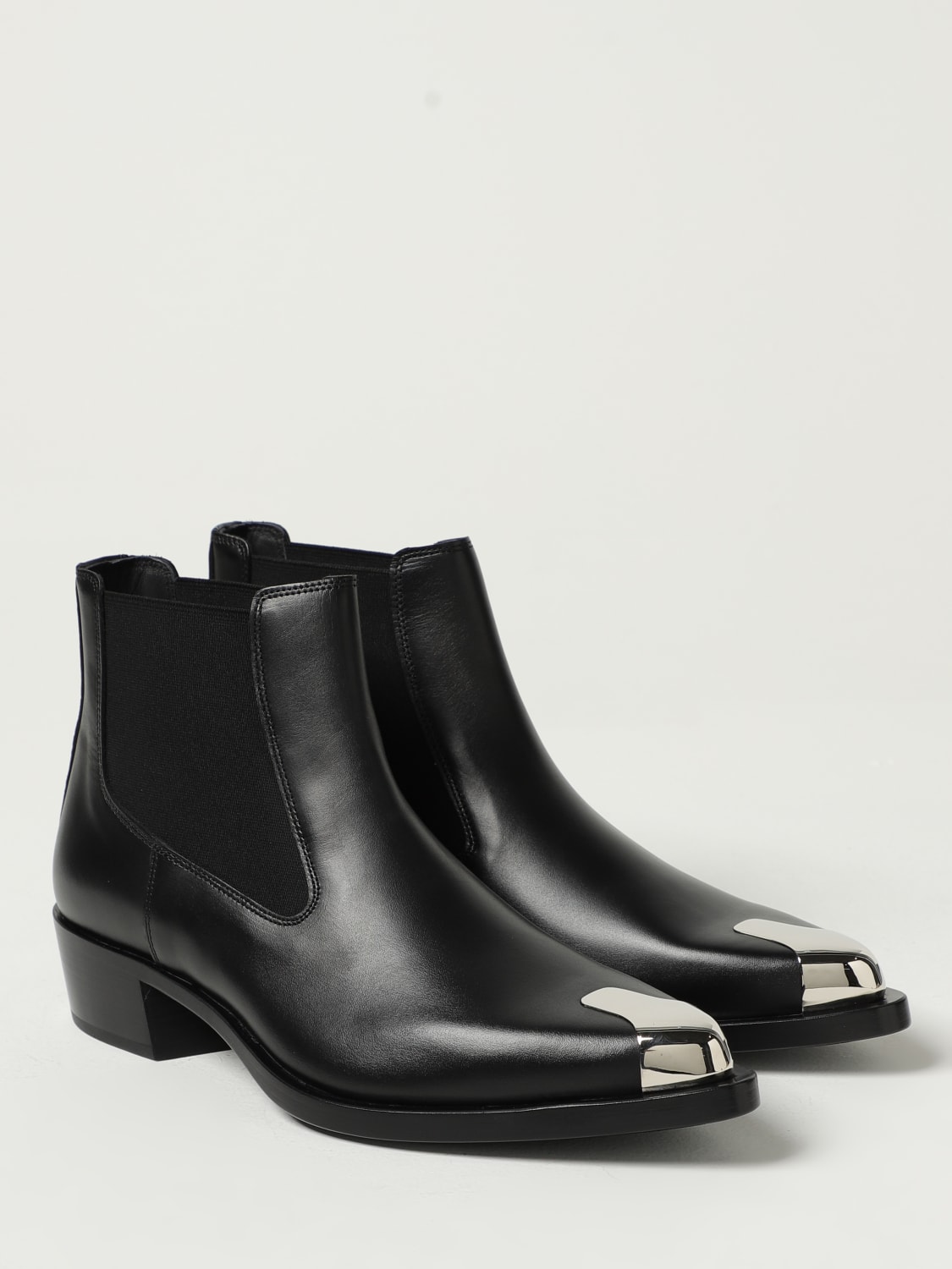 Alexander McQueen patent ankle boots - Black