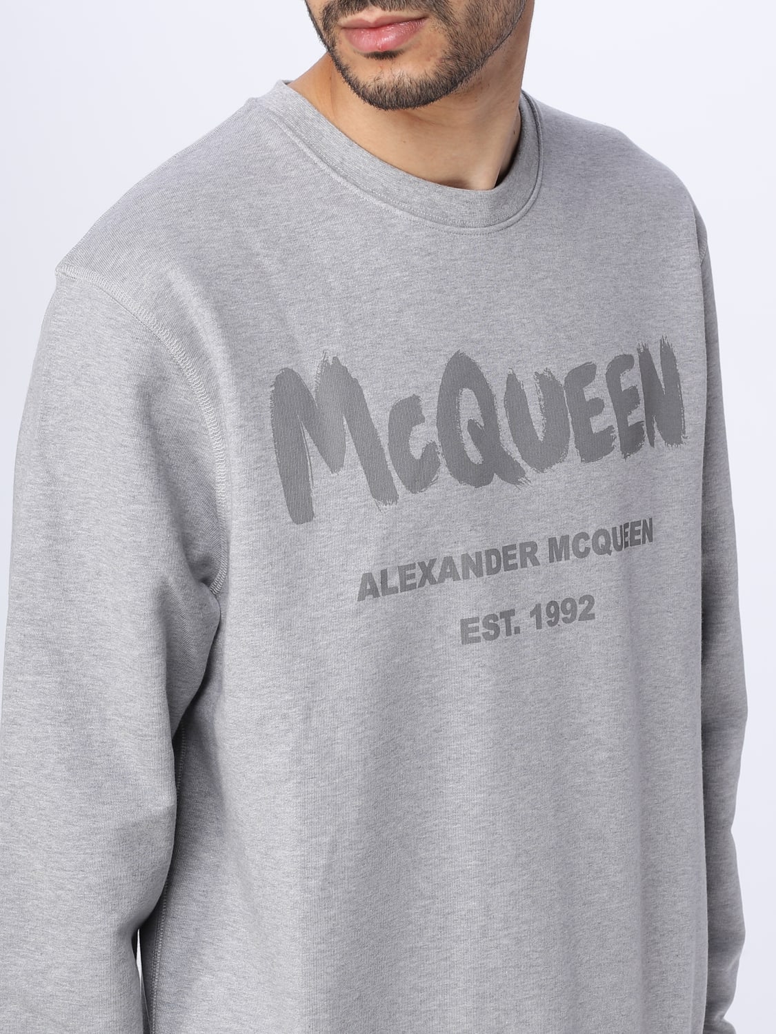 ALEXANDER MCQUEEN SWEATSHIRT: Alexander McQueen cotton sweatshirt, Grey - Img 5