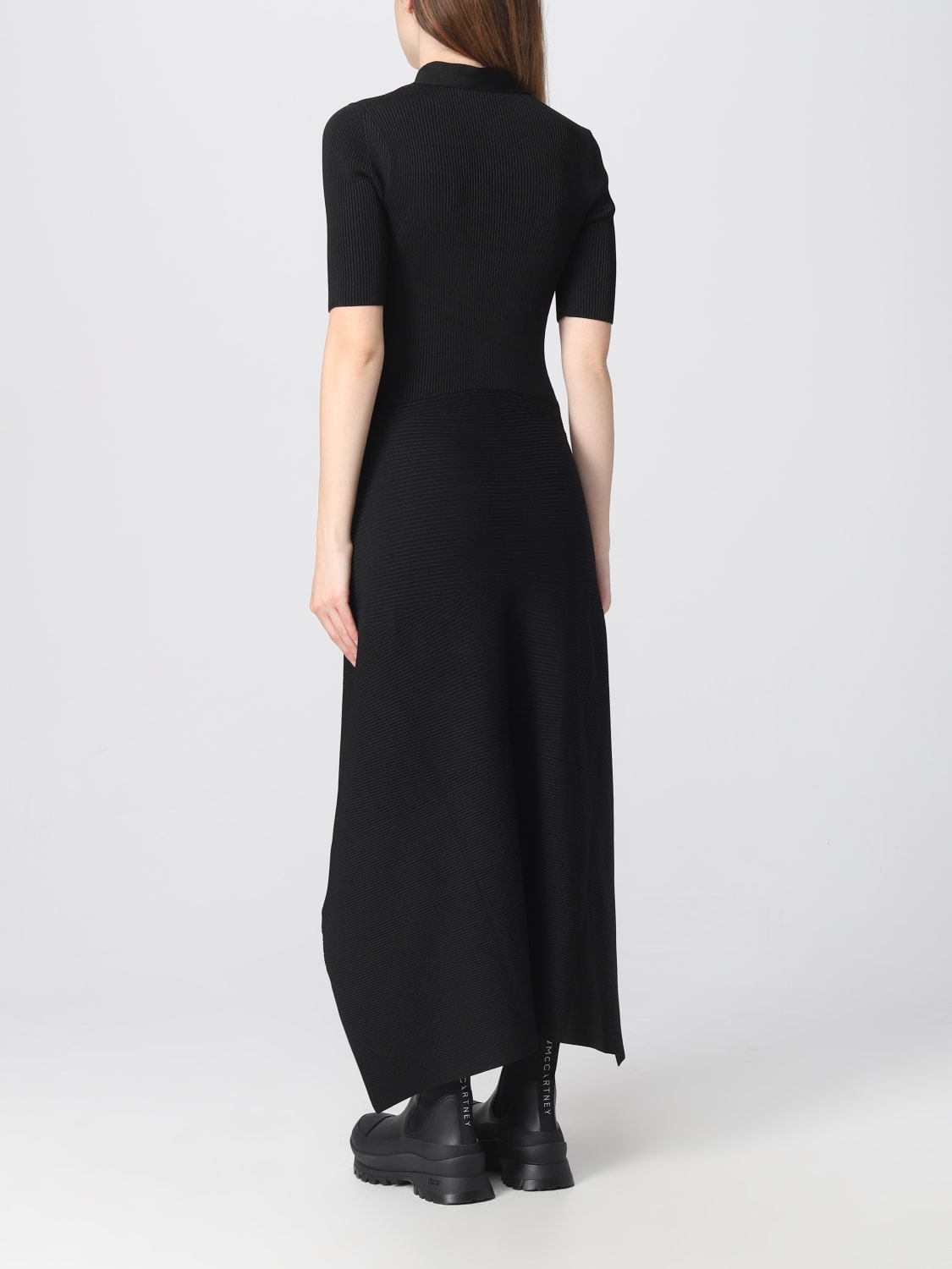 STELLA MCCARTNEY DRESS: Stella McCartney ribbed knit dress, Black - Img 3