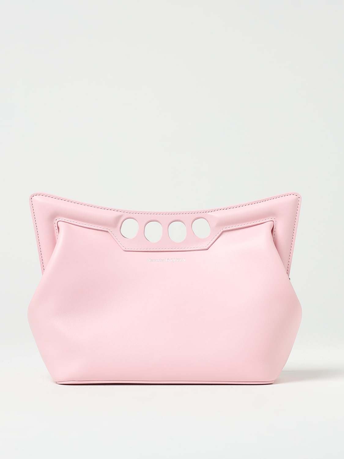 ハンドバッグ ALEXANDER MCQUEEN Woman Handbag Pink 7430911BLGG 5723 McQueen Outlet: The Peak leather bag with shoulder strap