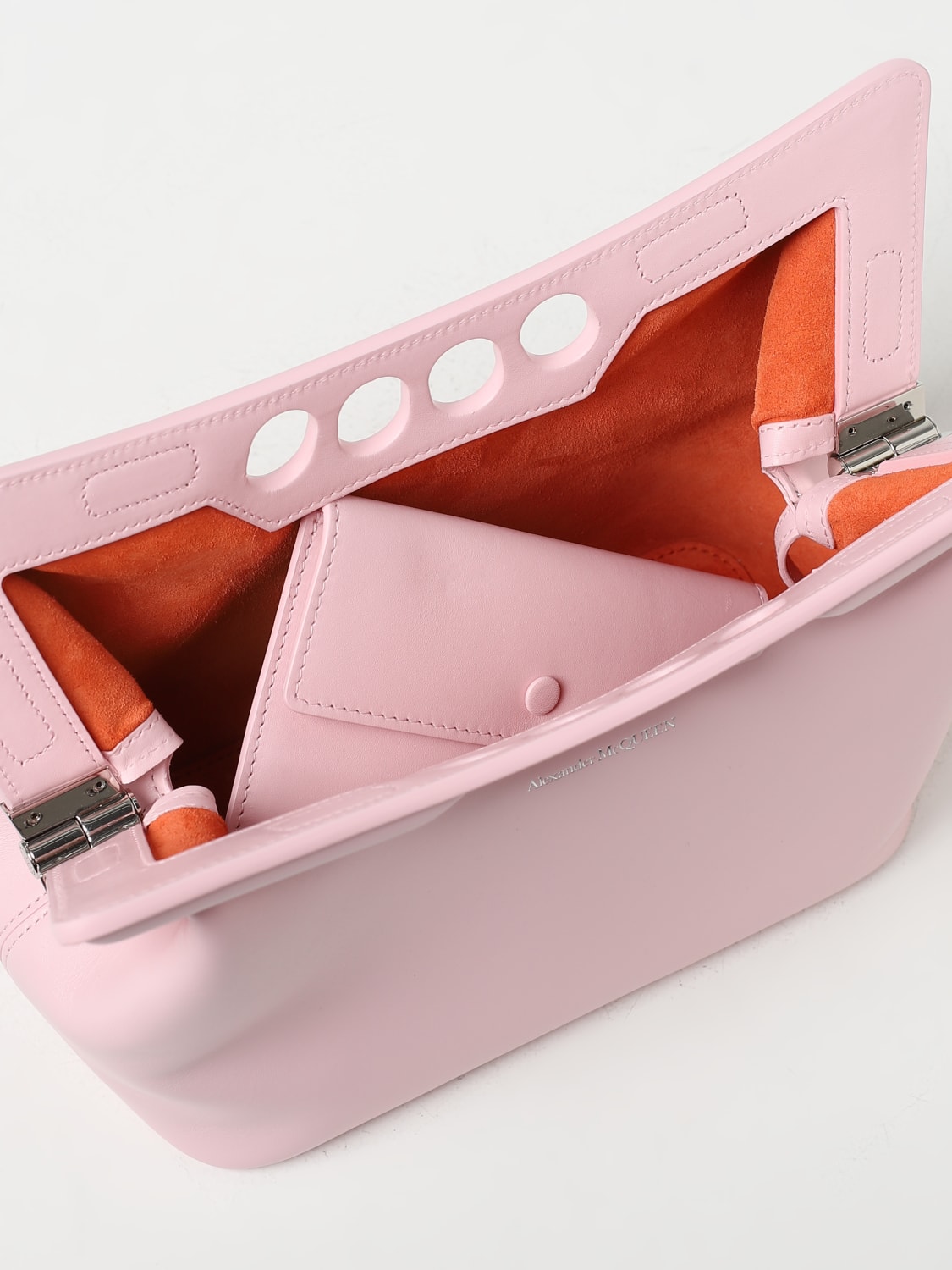 ハンドバッグ ALEXANDER MCQUEEN Woman Handbag Pink 7430911BLGG 5723 McQueen Outlet: The Peak leather bag with shoulder strap