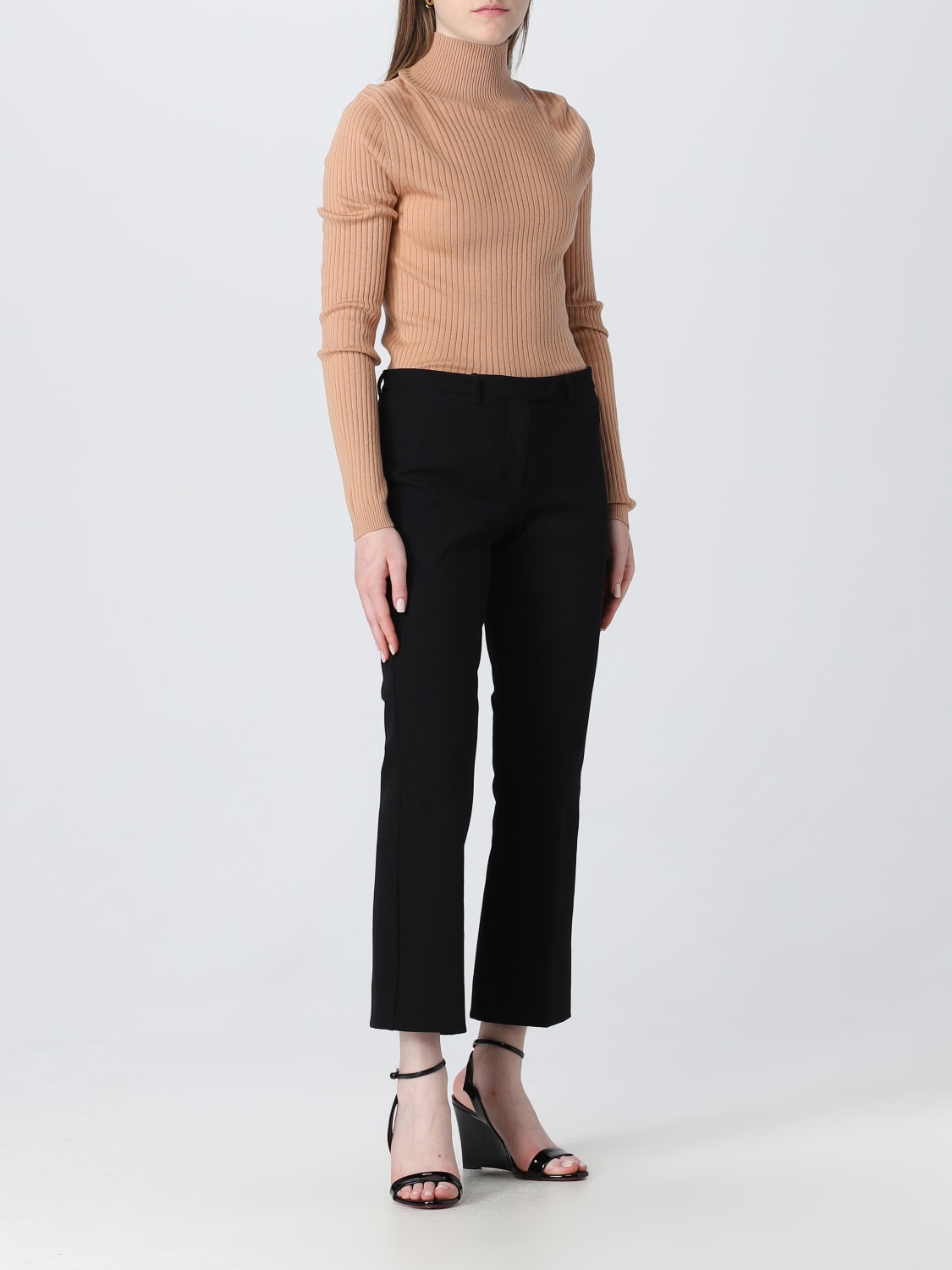 パンツ MAX MARA Women Straight Pants SESAMOCO Black マックスマーラ Max Mara MAX MARA LEISURE ワイドパンツ