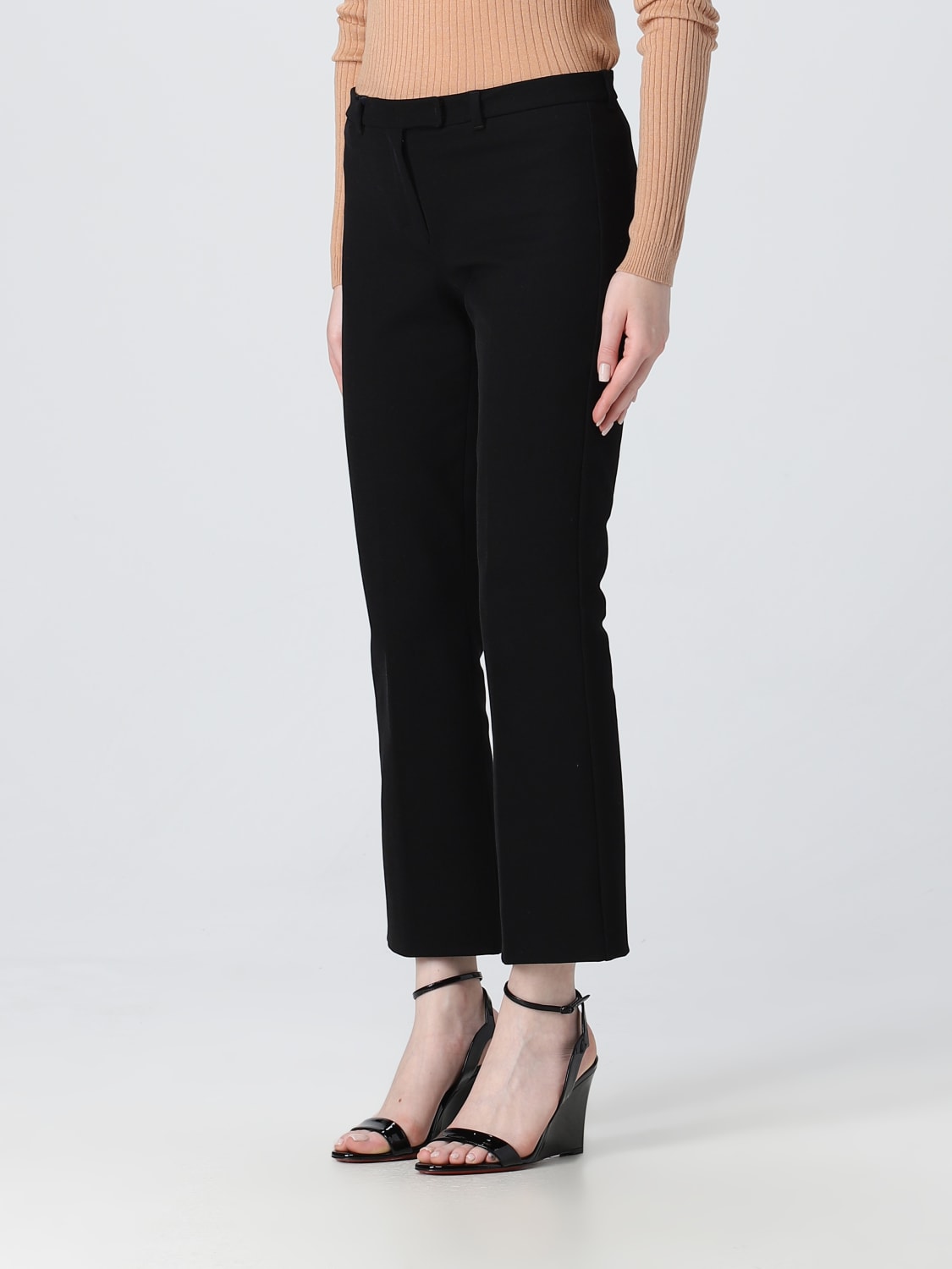 パンツ MAX MARA Women Straight Pants SESAMOCO Black マックスマーラ Max Mara MAX MARA LEISURE ワイドパンツ