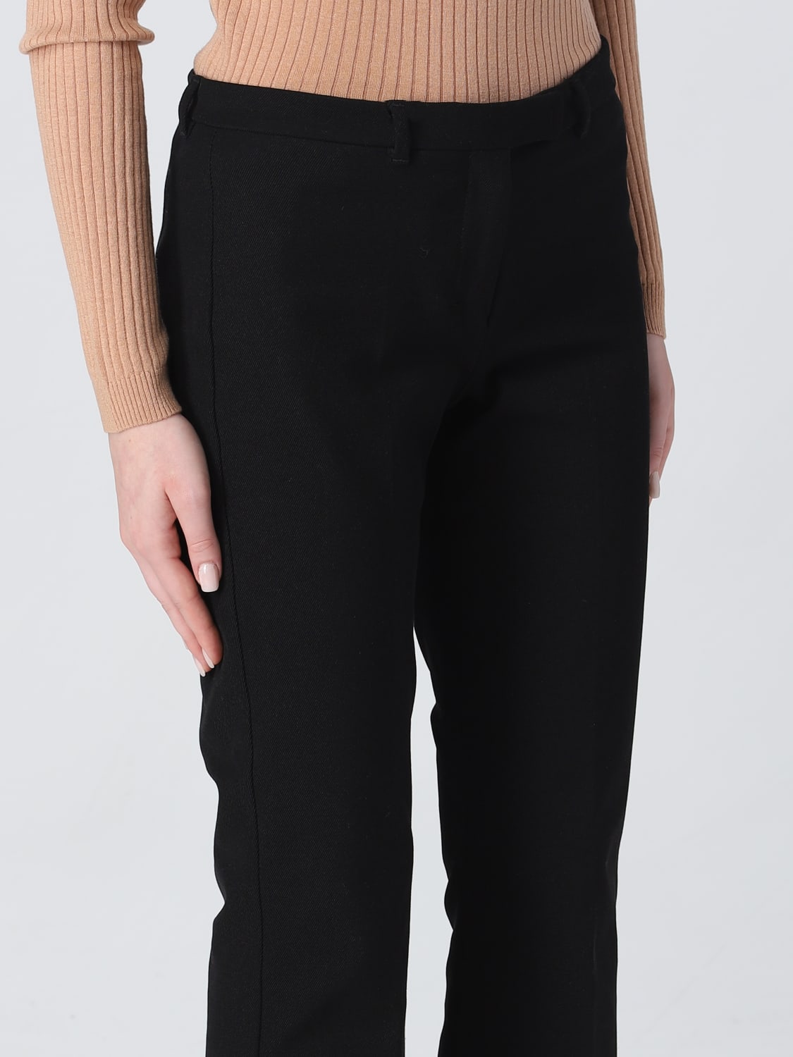 パンツ MAX MARA Women Straight Pants SESAMOCO Black Black straight pants | Max Mara