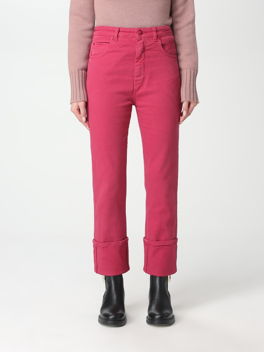 MAX MARA PANTS: Max Mara cotton pants, Fuchsia - Img 1