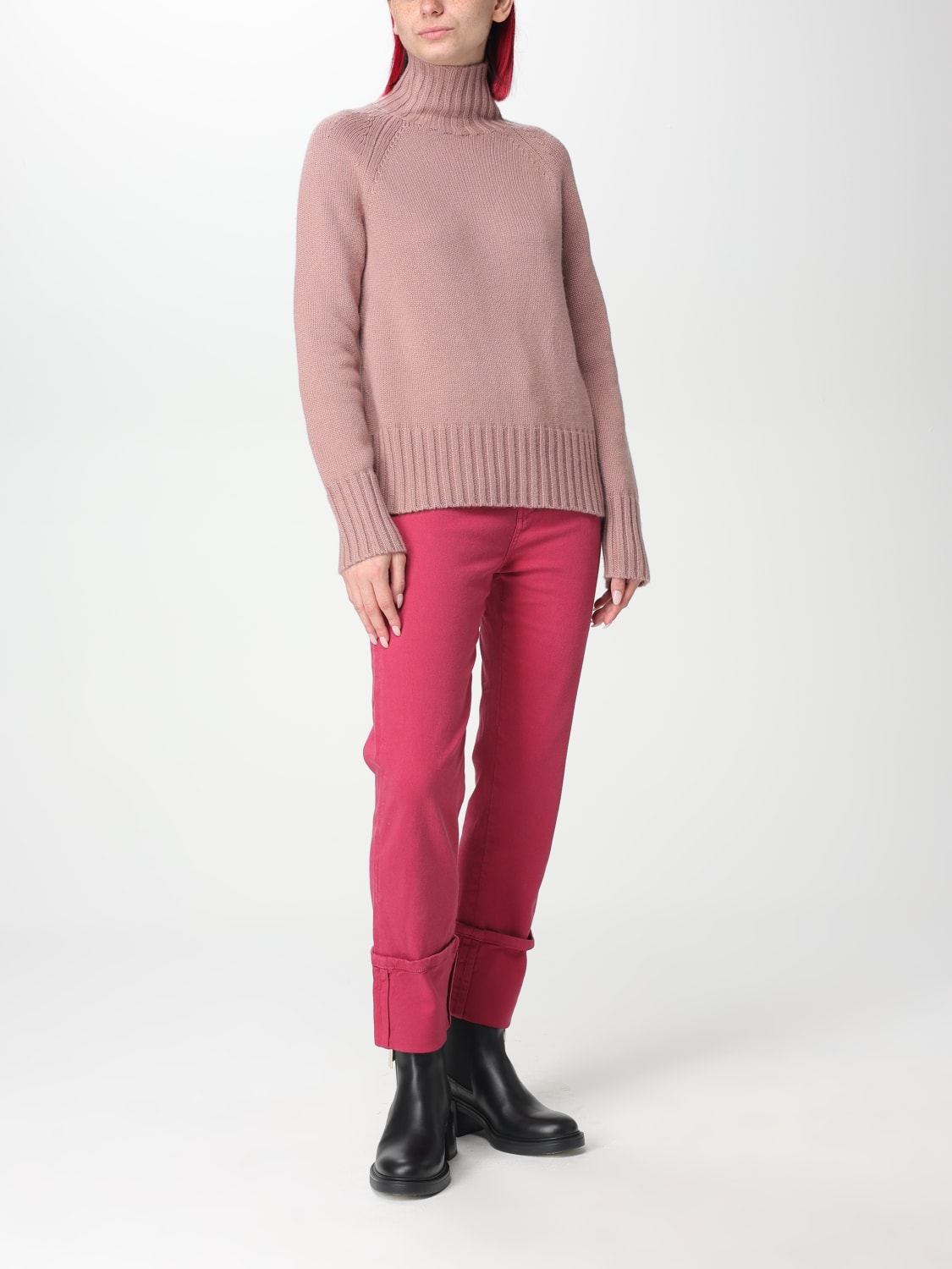 MAX MARA PANTS: Max Mara cotton pants, Fuchsia - Img 2