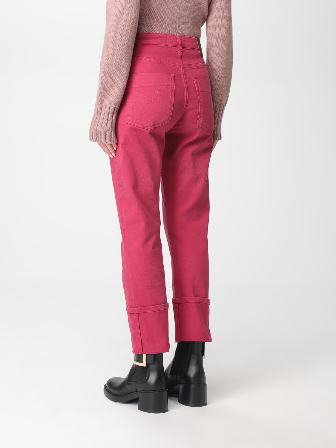 MAX MARA PANTS: Max Mara cotton pants, Fuchsia - Img 3