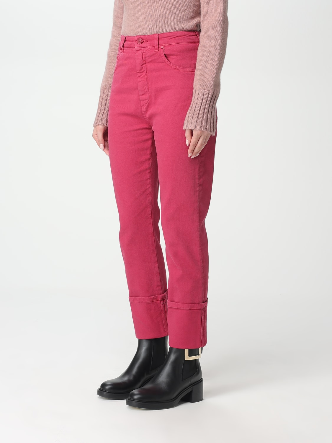 MAX MARA PANTS: Max Mara cotton pants, Fuchsia - Img 4