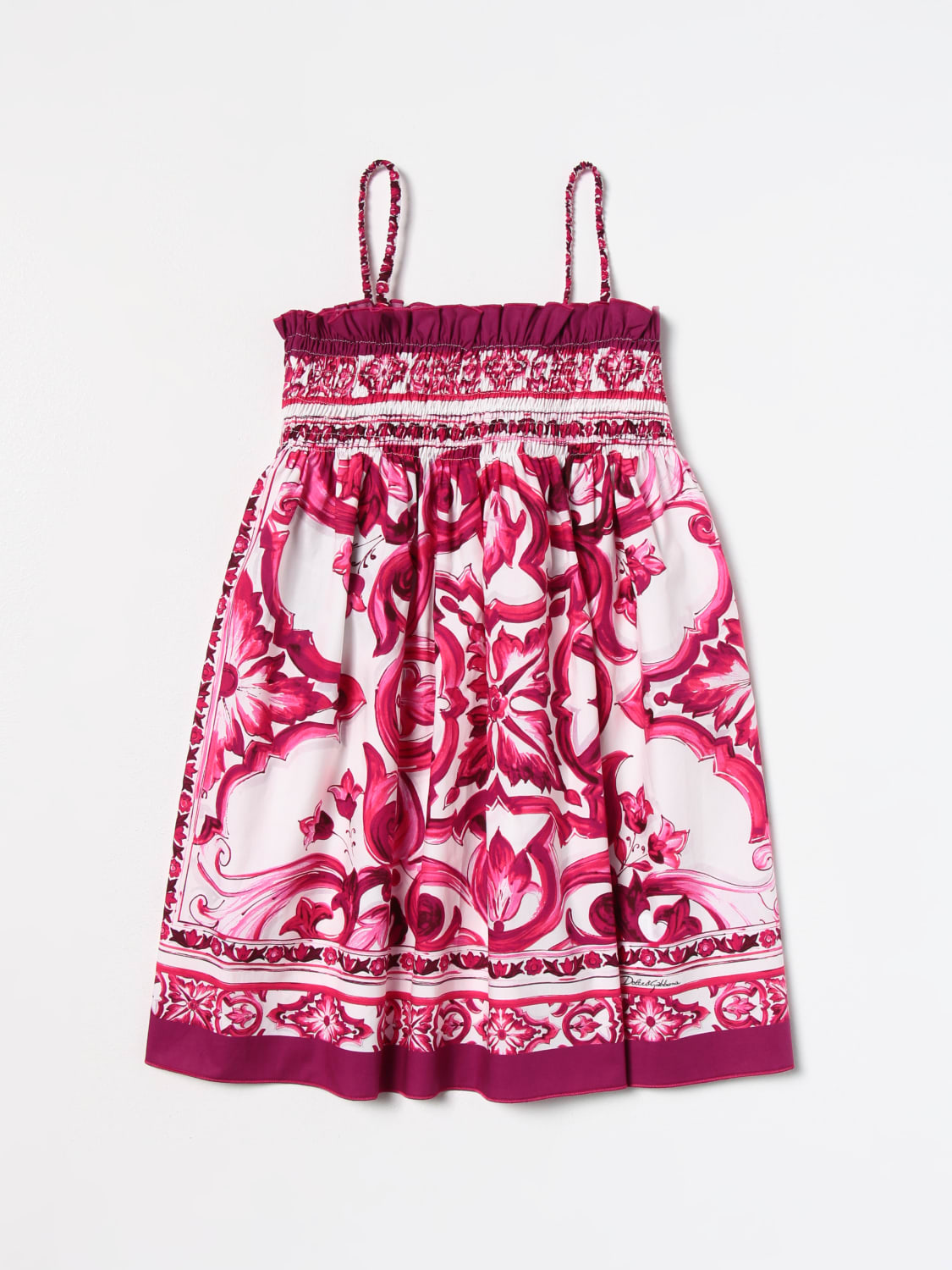 DOLCE & GABBANA DRESS: Dolce & Gabbana dress in cotton, Fuchsia - Img 1