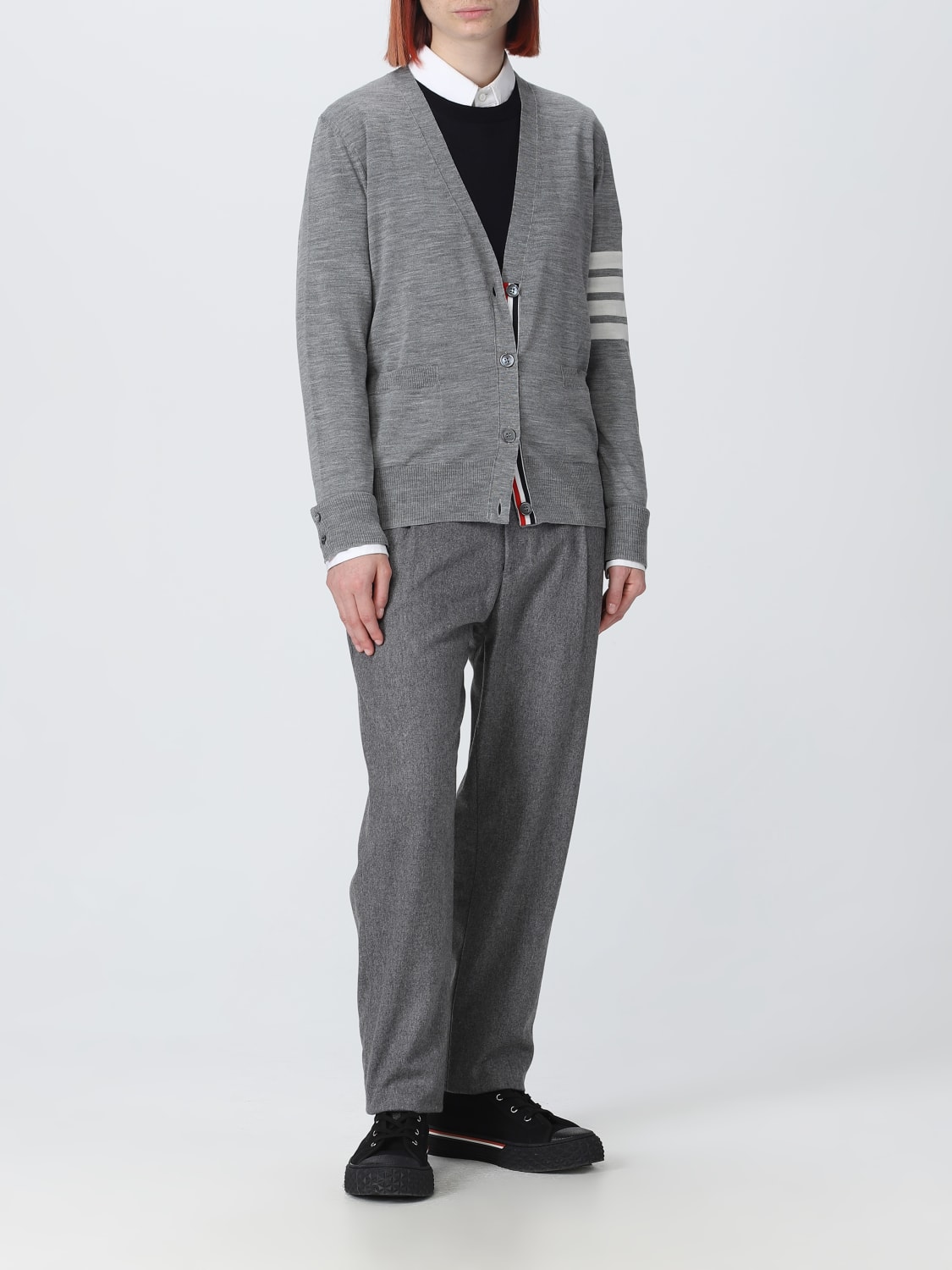 THOM BROWNE PULL: Pull femme Thom Browne, Gris - Img 2