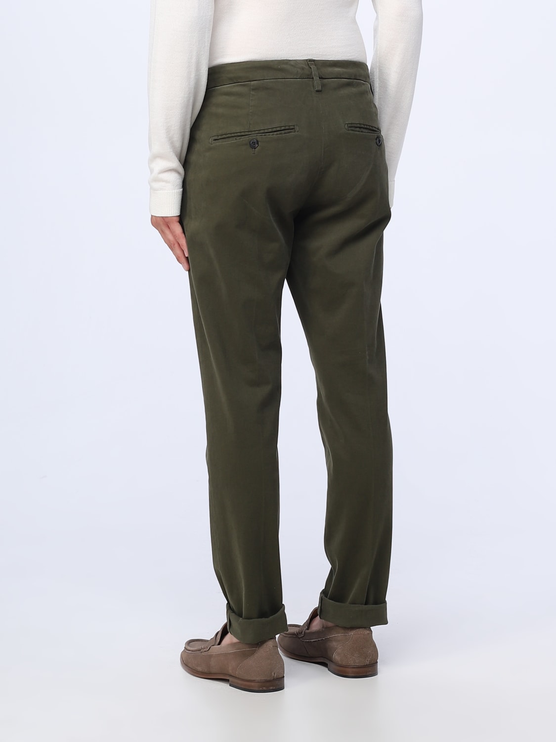 DONDUP PANTS: Dondup pants in stretch cotton, Green - Img 2