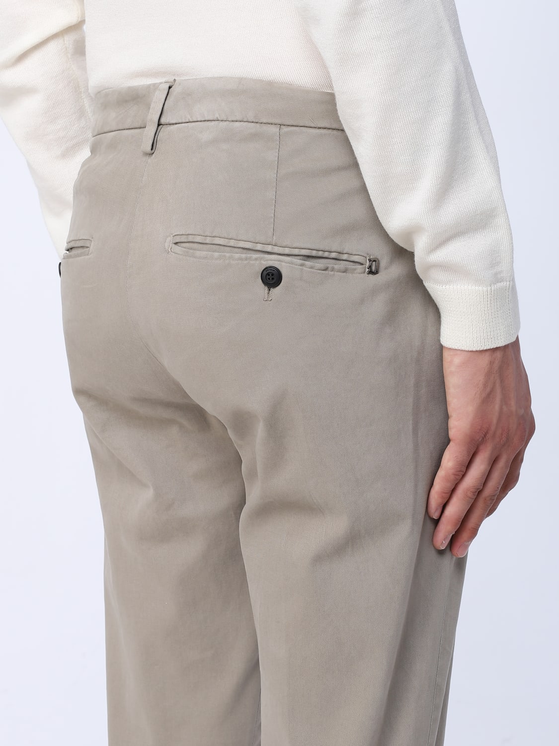 DONDUP PANTS: Dondup pants in stretch cotton, Brown - Img 3