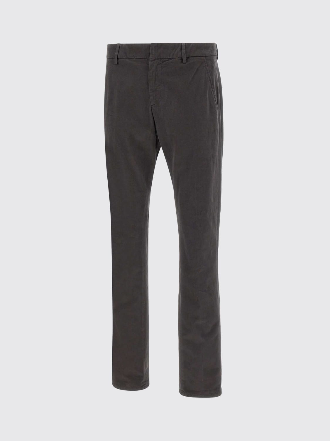 DONDUP PANTALONI: Pantalone chino Dondup in cotone stretch, Antracite - Img 1
