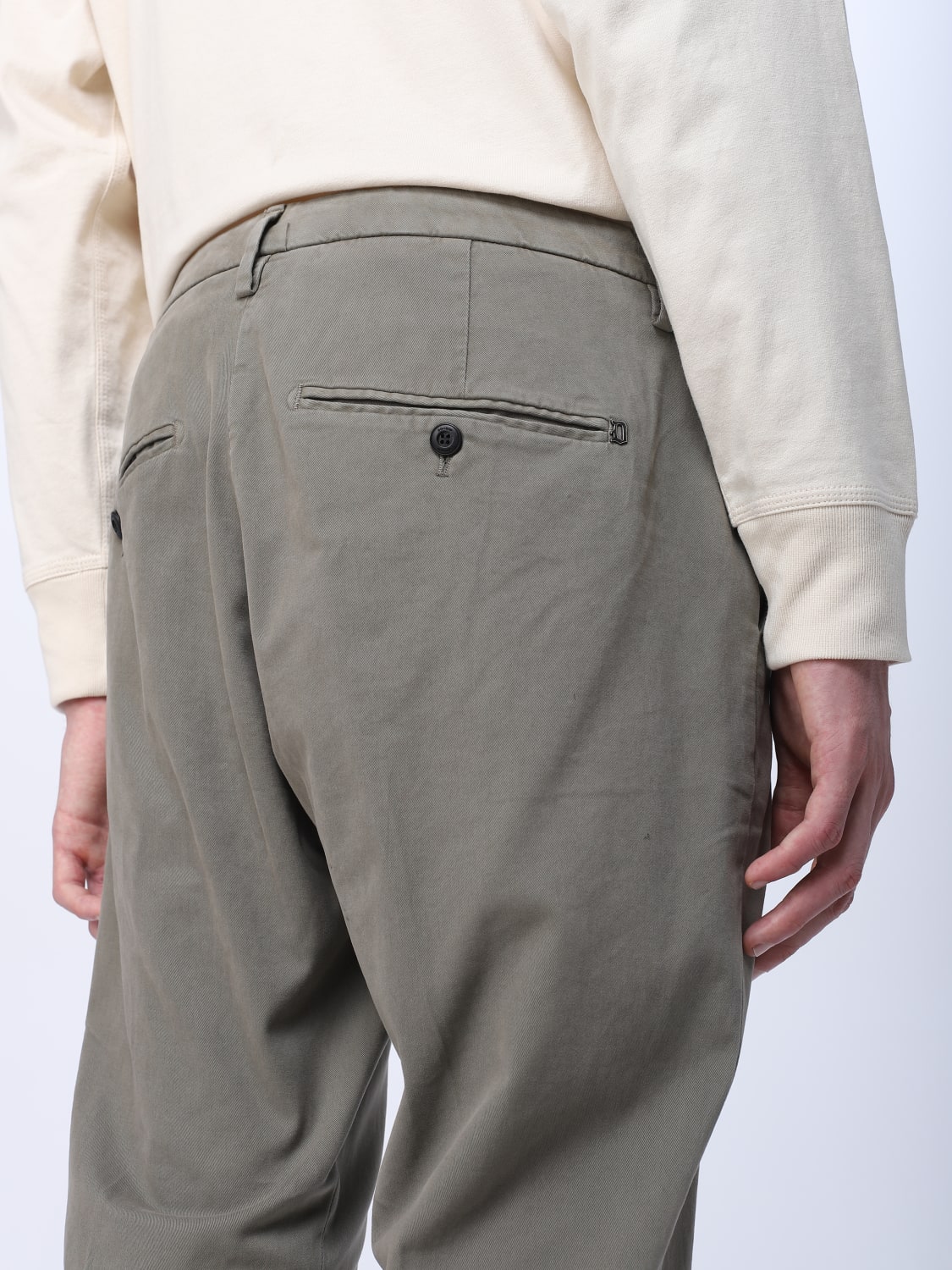 DONDUP PANTS: Dondup pants in stretch cotton, Dove Grey - Img 3