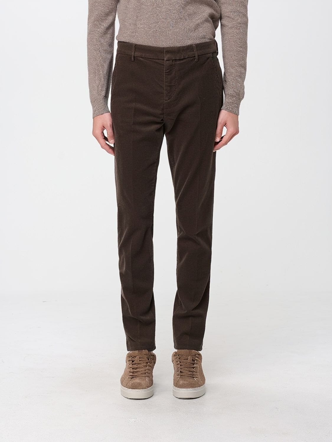 DONDUP PANTS: Dondup pants in stretch cotton, Dark - Img 1