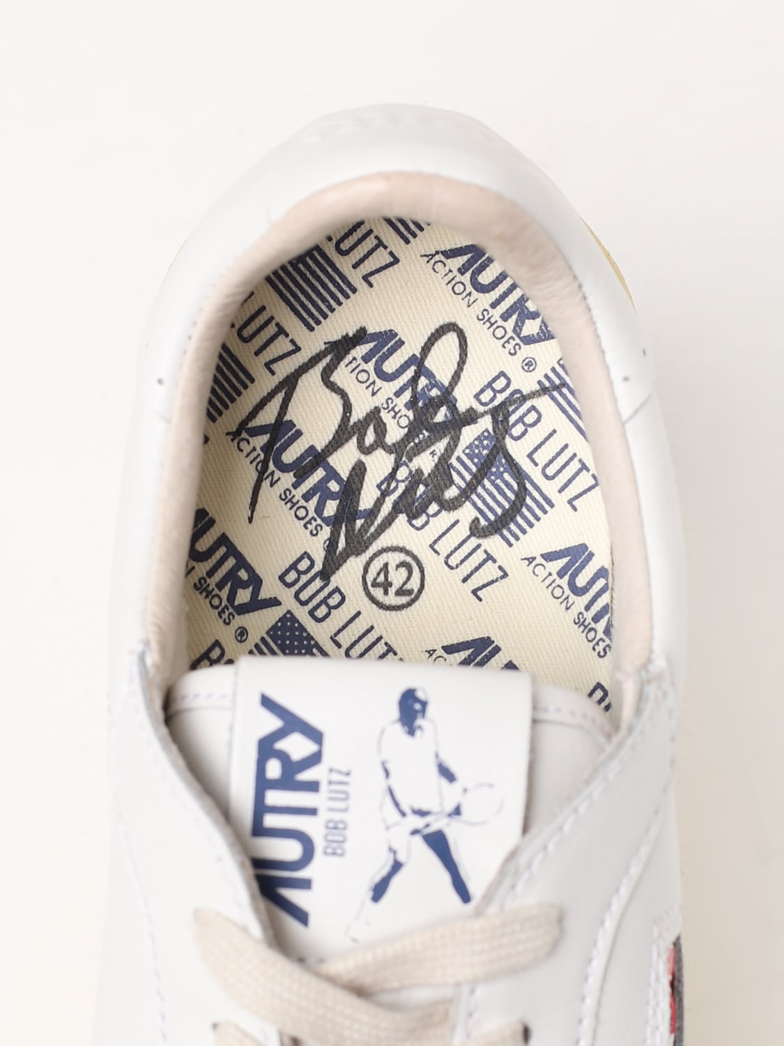 AUTRY SNEAKERS: Autry Bob Lutz sneakers in leather with logo, White - Img 4