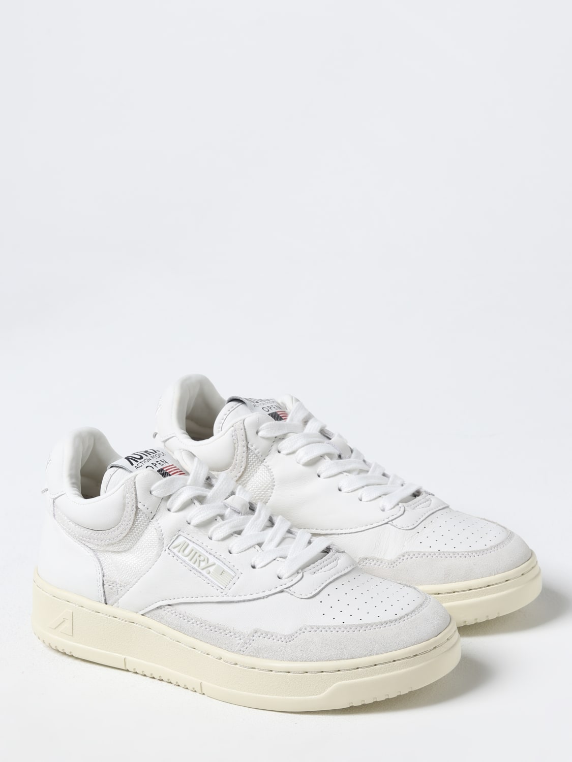AUTRY: Open Mid sneakers in leather - White | Autry sneakers