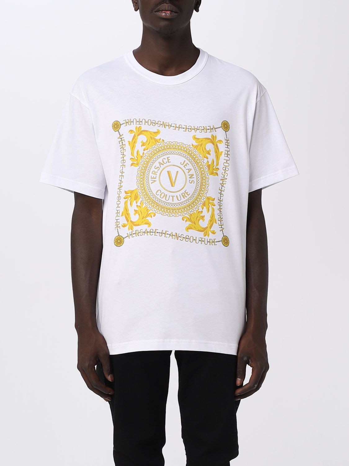 VERSACE JEANS COUTURE CAMISETA: Camiseta hombre Versace Jeans Couture, Blanco - Img 1