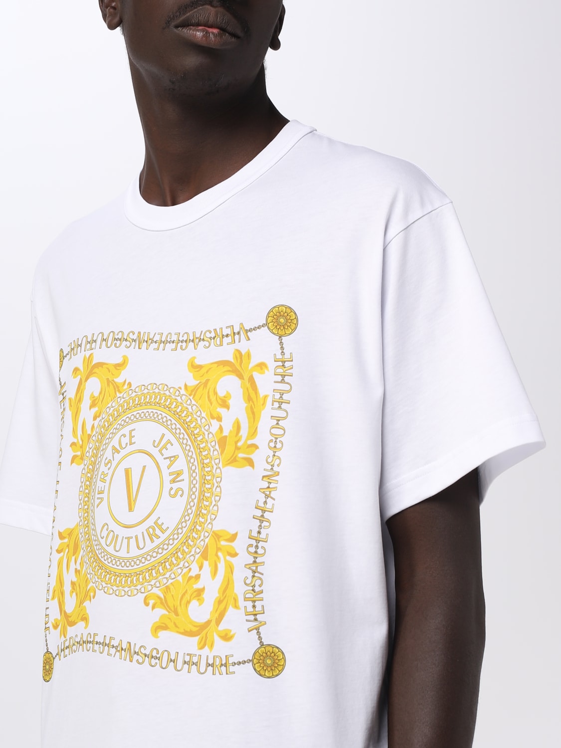 VERSACE JEANS COUTURE CAMISETA: Camiseta hombre Versace Jeans Couture, Blanco - Img 3