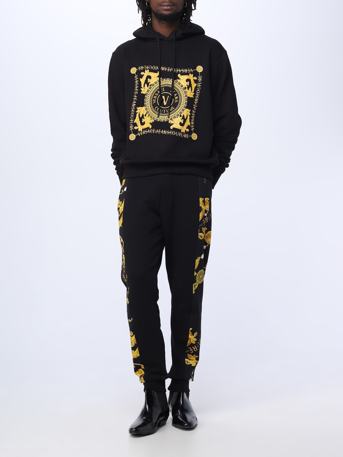 VERSACE JEANS COUTURE スウェットシャツ: スウェットシャツ メンズ Versace Jeans Couture, ブラック - Img 2