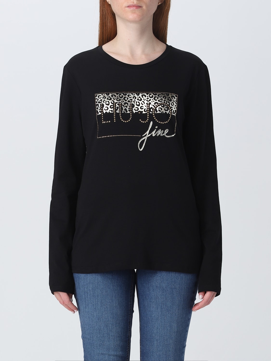 LIU JO: T-shirt woman - Navy | Liu Jo t-shirt WF3084JS923