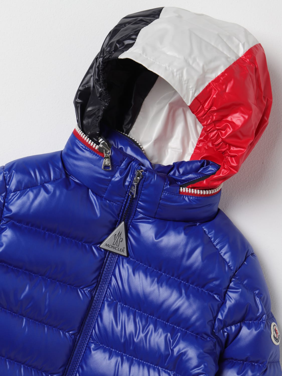 MONCLER: Bourne down jacket in padded nylon - Blue 1