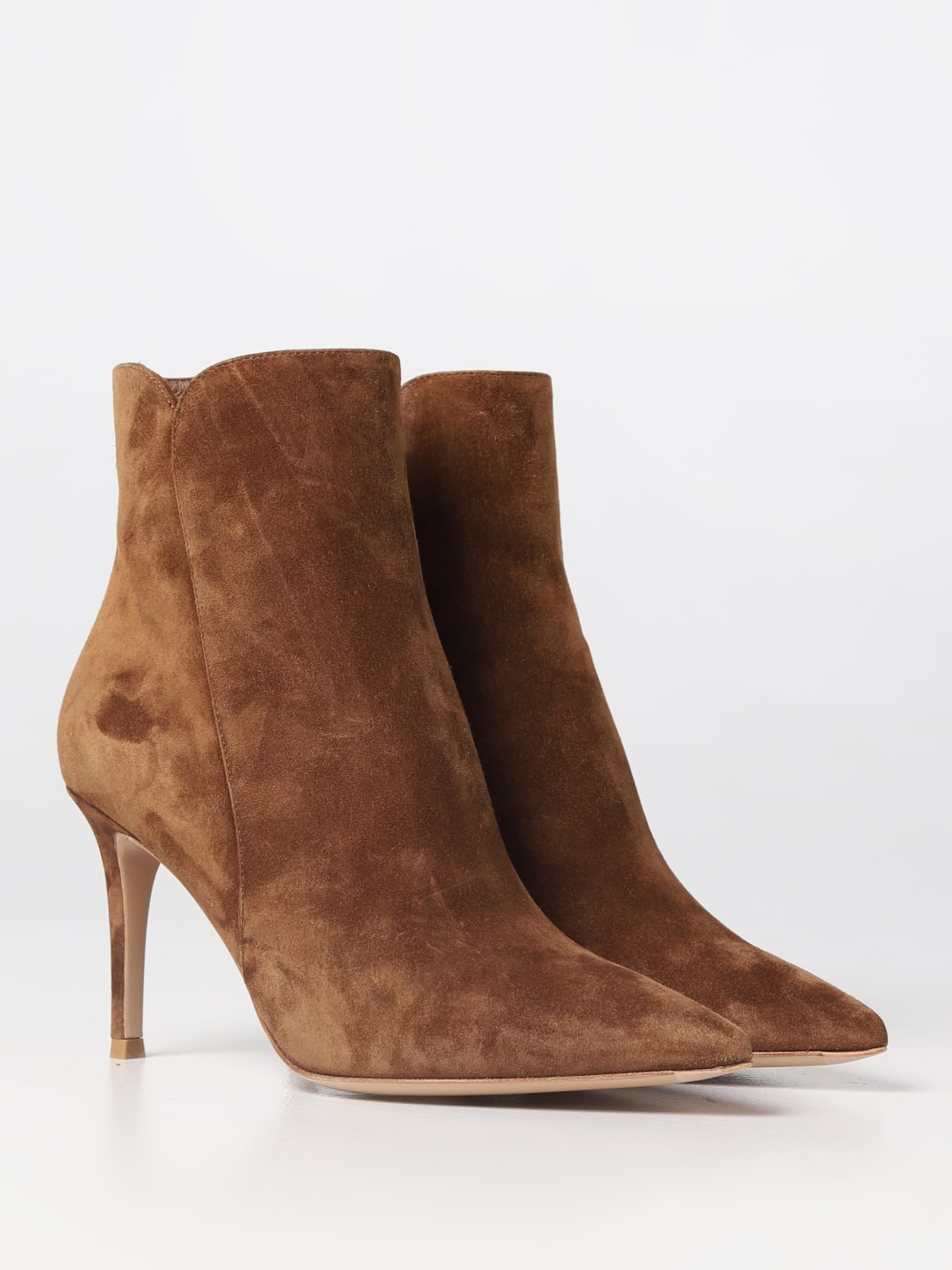 Gianvito Rossi ダークブラウン スエードブーツ GIANVITO ROSSI/ジャンヴィト ロッシ】SUEDE CHESTER ブーツ（ブーティ