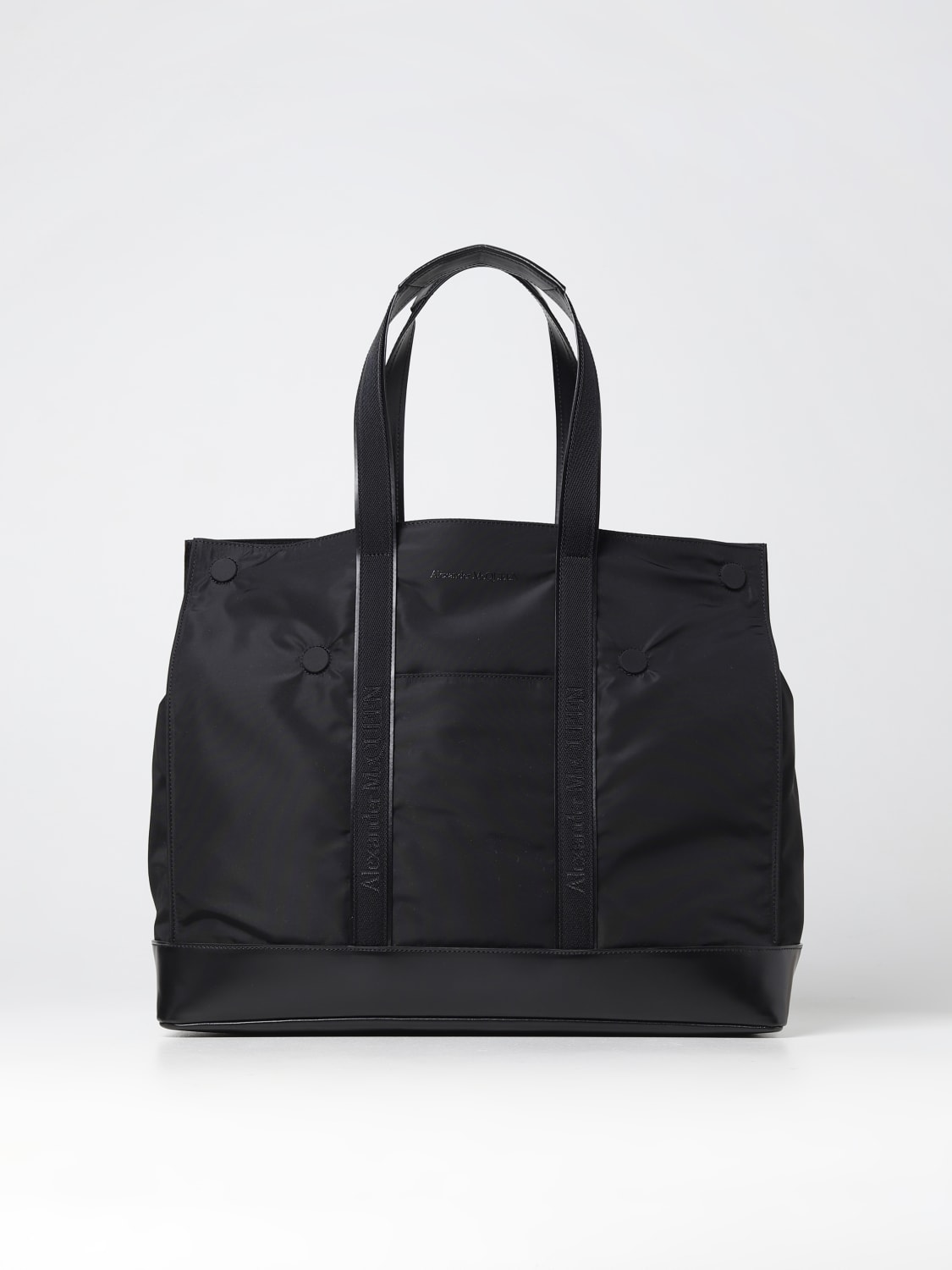 ALEXANDER MCQUEEN BORSA: Borsa Alexander McQueen in nylon, Nero - Img 1