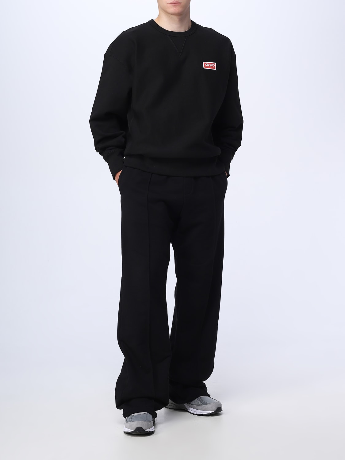 Kenzo Outlet: cotton sweatshirt with logo - Black | Kenzo