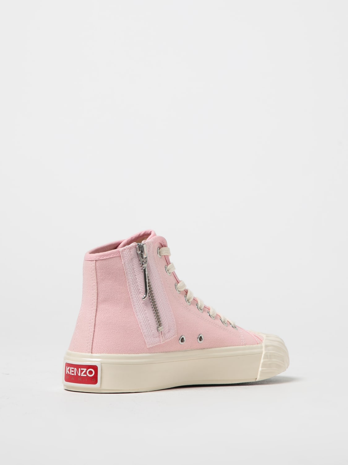 KENZO SNEAKERS: Sneakers Kenzoschool Kenzo in canvas con ricamo, Rosa - Img 3