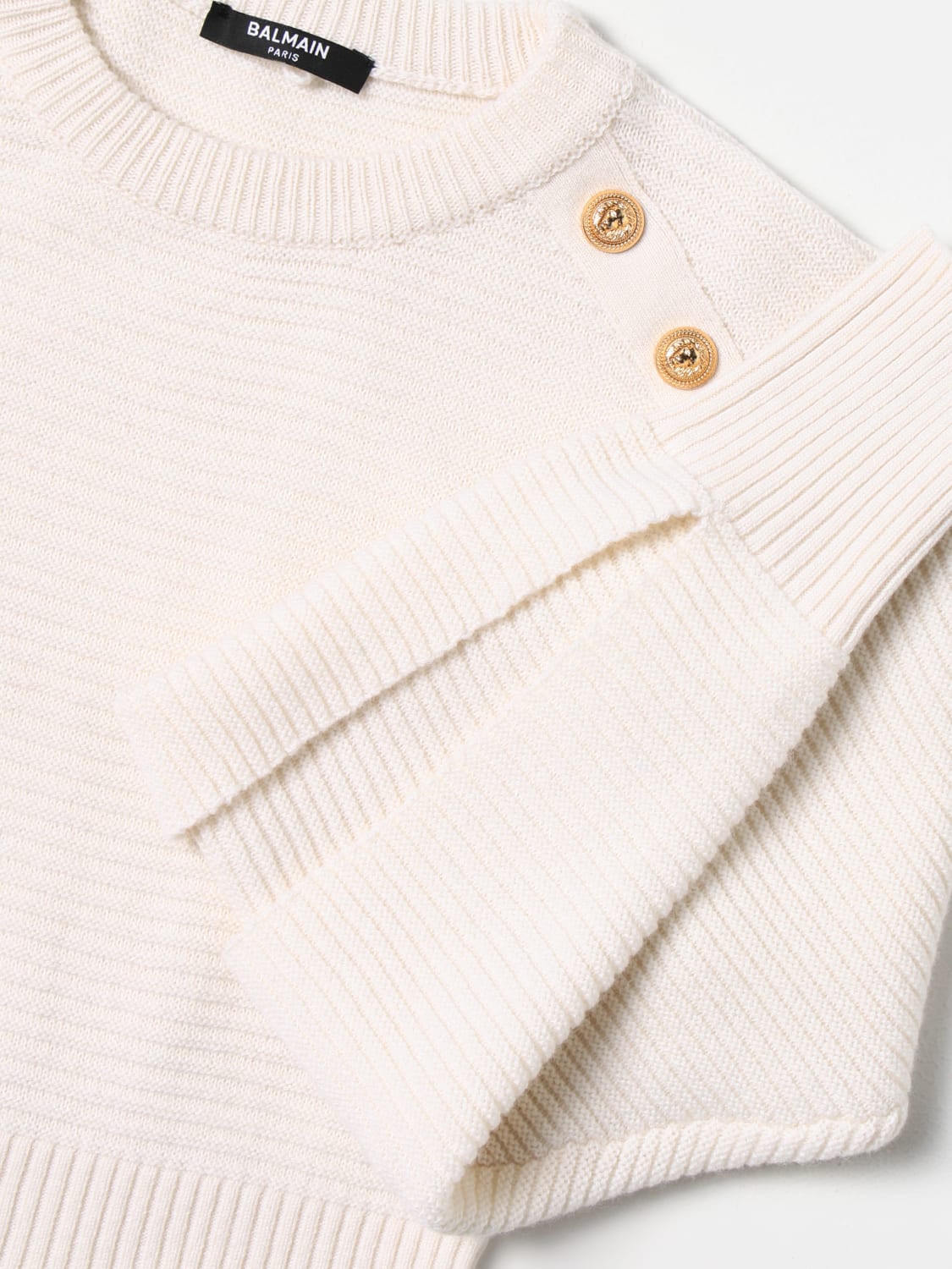 BALMAIN KLEID: Kleid kinder Balmain Kids, Yellow Cream - Img 3