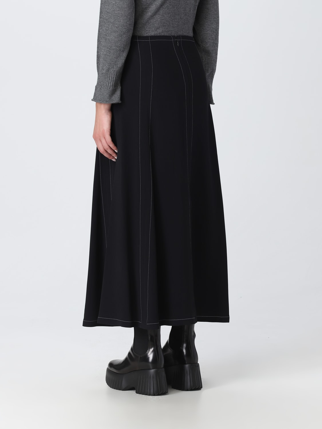 STELLA MCCARTNEY SKIRT: Stella McCartney skirt in viscose blend, Black - Img 3