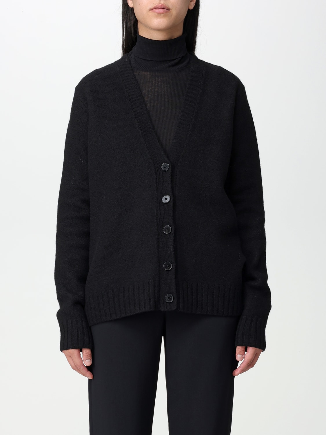 JIL SANDER CARDIGAN: Sweater woman Jil Sander, Black - Img 1