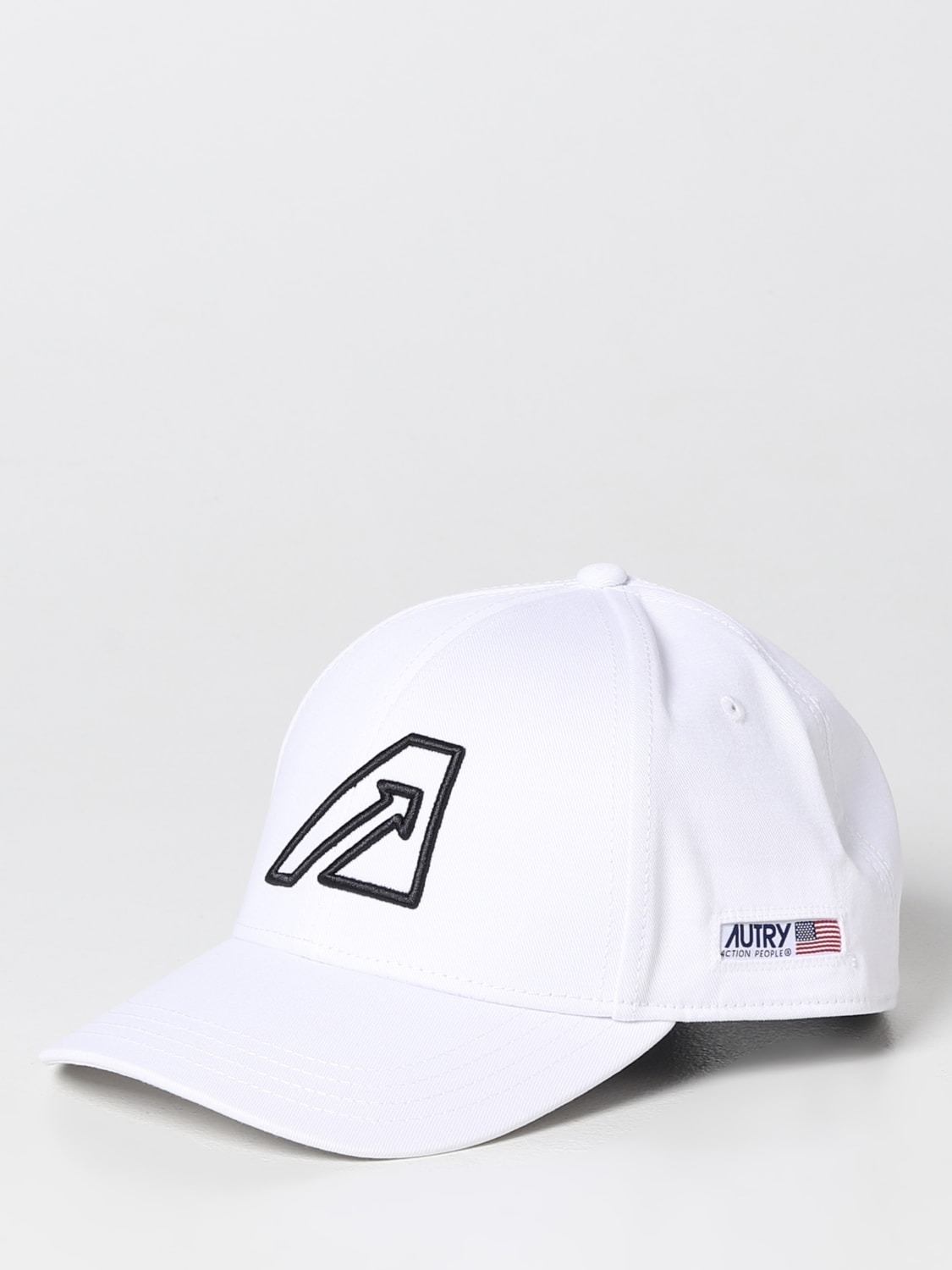 AUTRY HAT: Autry Icon hat in cotton with embroidered logo, White - Img 1