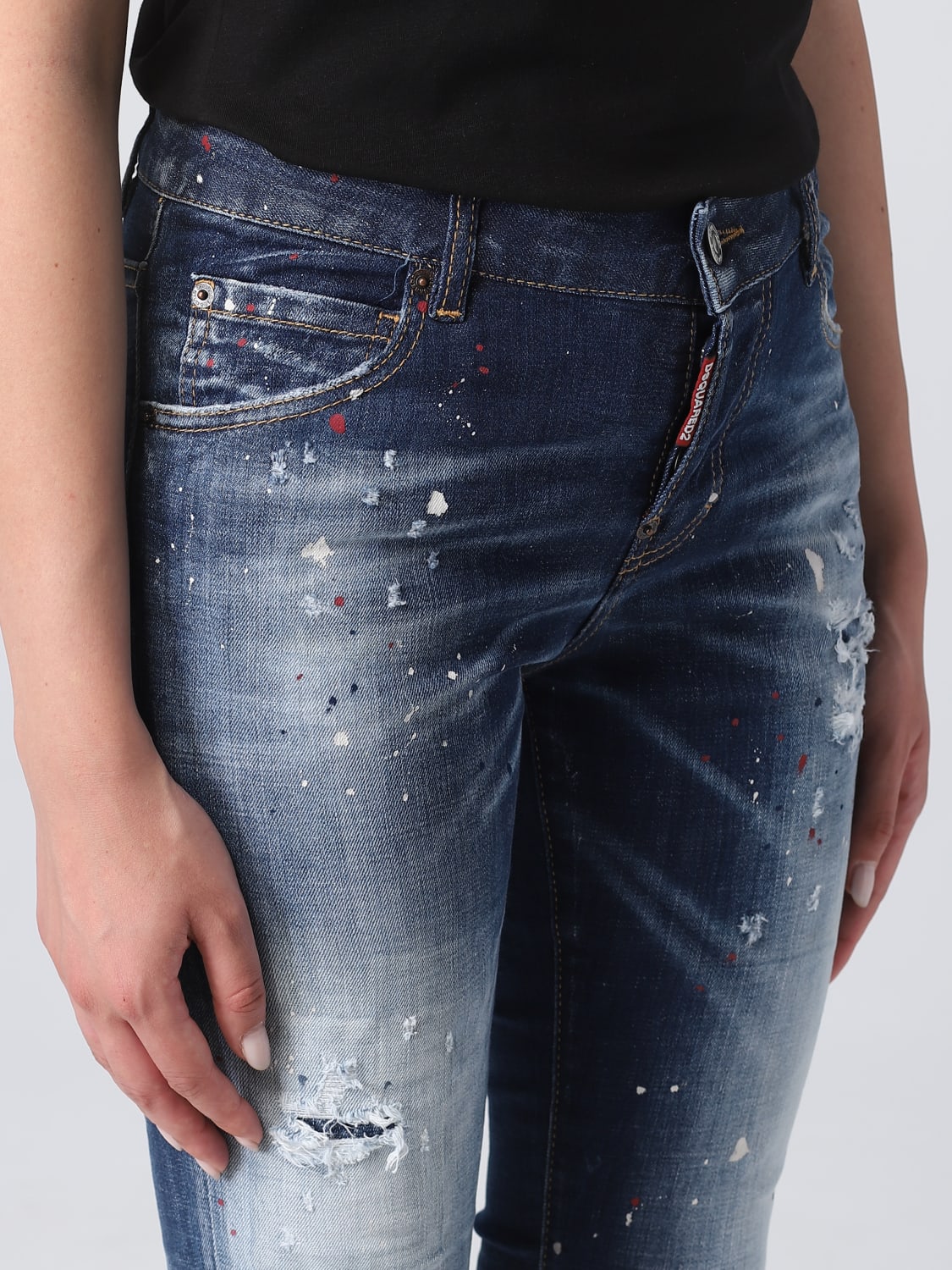 DSQUARED2 JEANS: Jeans femme Dsquared2, Denim - Img 3