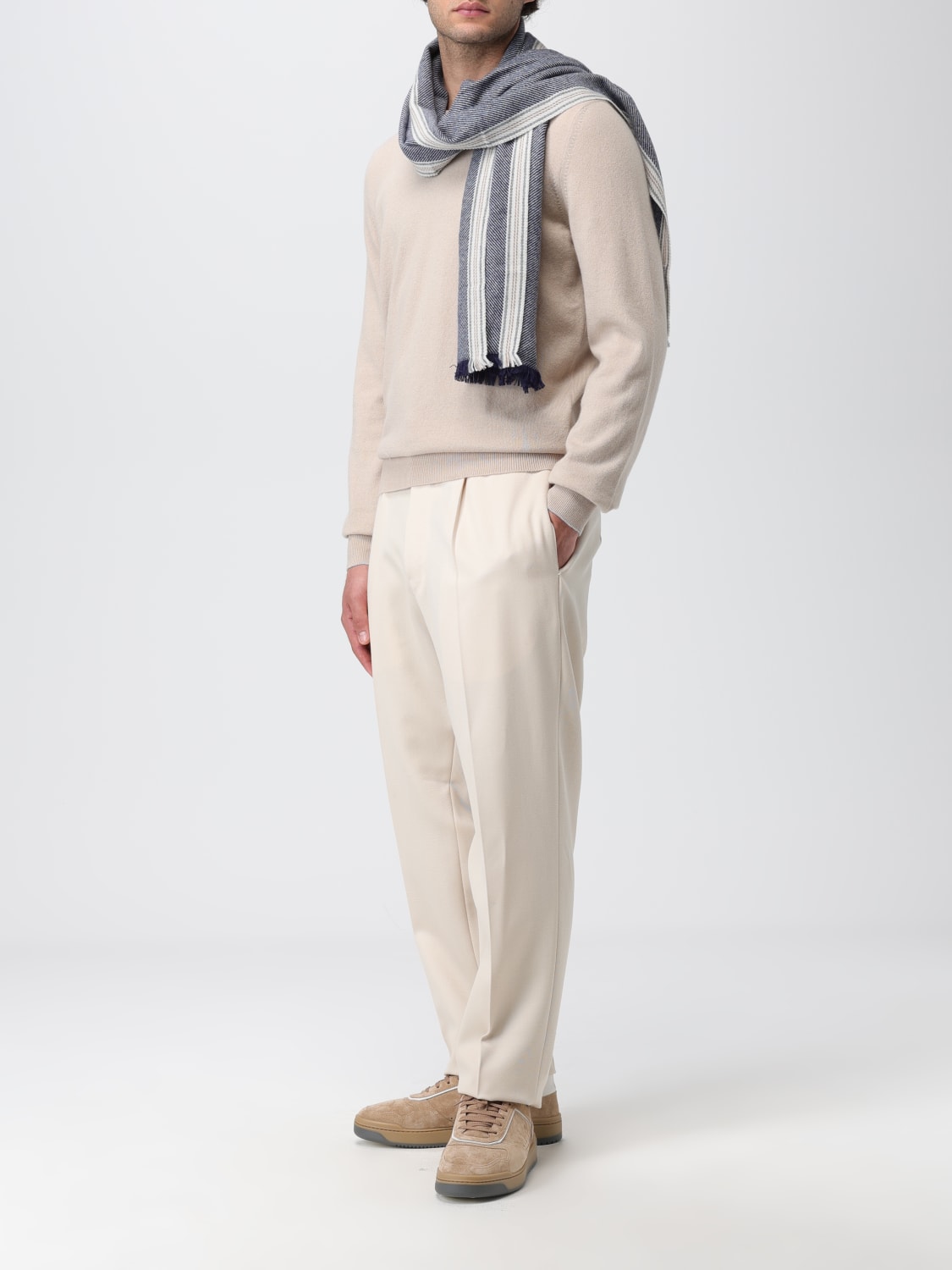 BRUNELLO CUCINELLI PULLOVER: Pullover herren Brunello Cucinelli, Weiß - Img 2