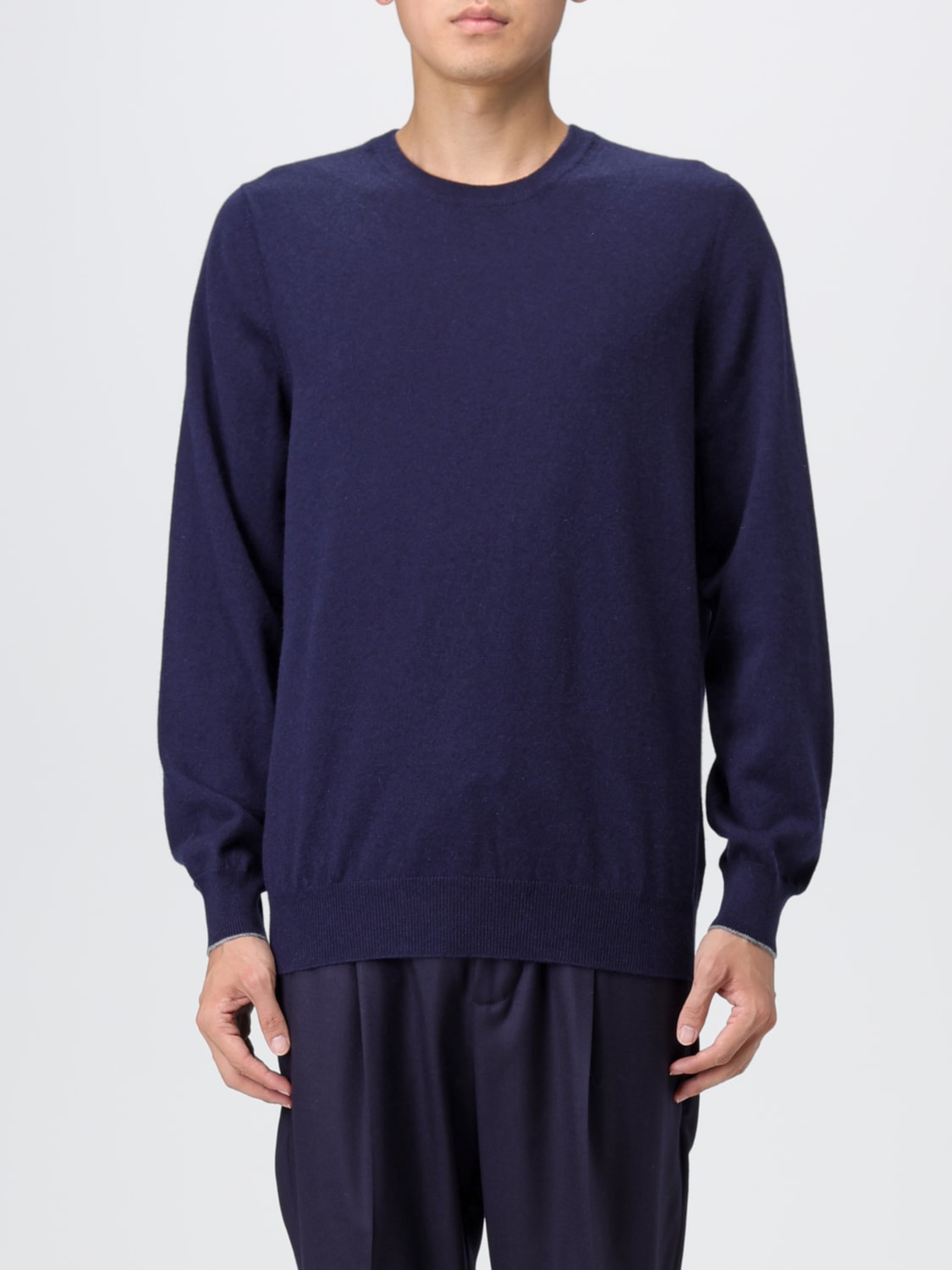 BRUNELLO CUCINELLI PULLOVER: Pullover herren Brunello Cucinelli, Blau - Img 1