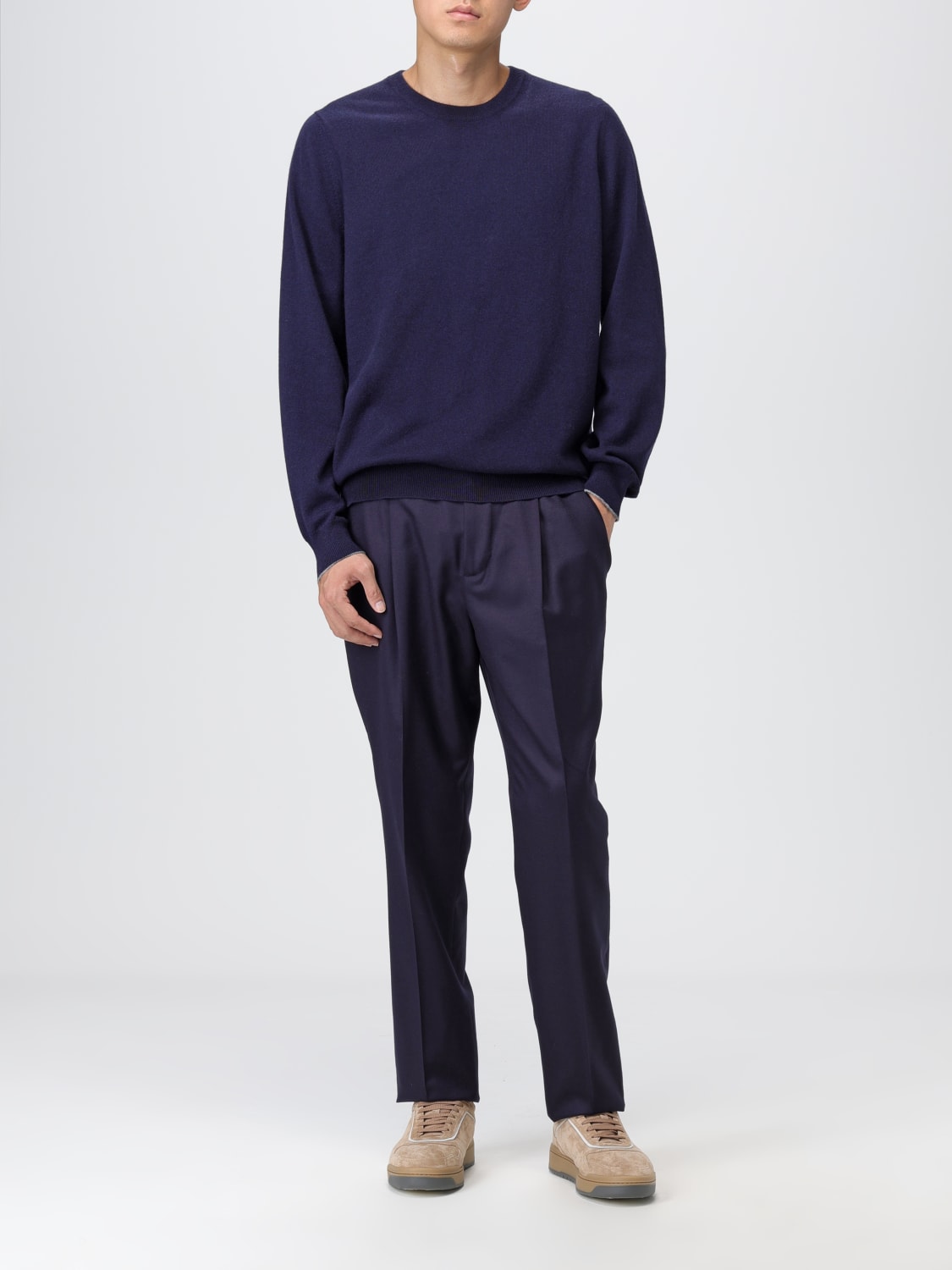 BRUNELLO CUCINELLI PULLOVER: Pullover herren Brunello Cucinelli, Blau - Img 2