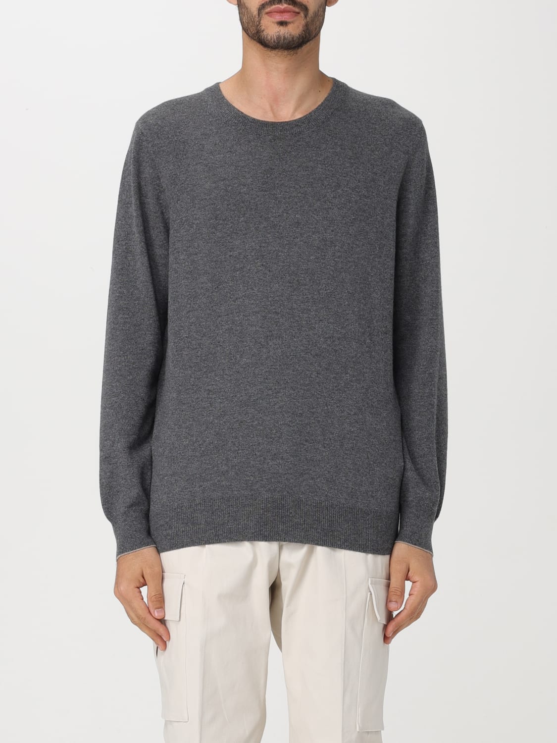 BRUNELLO CUCINELLI PULLOVER: Pullover herren Brunello Cucinelli, Grau - Img 1