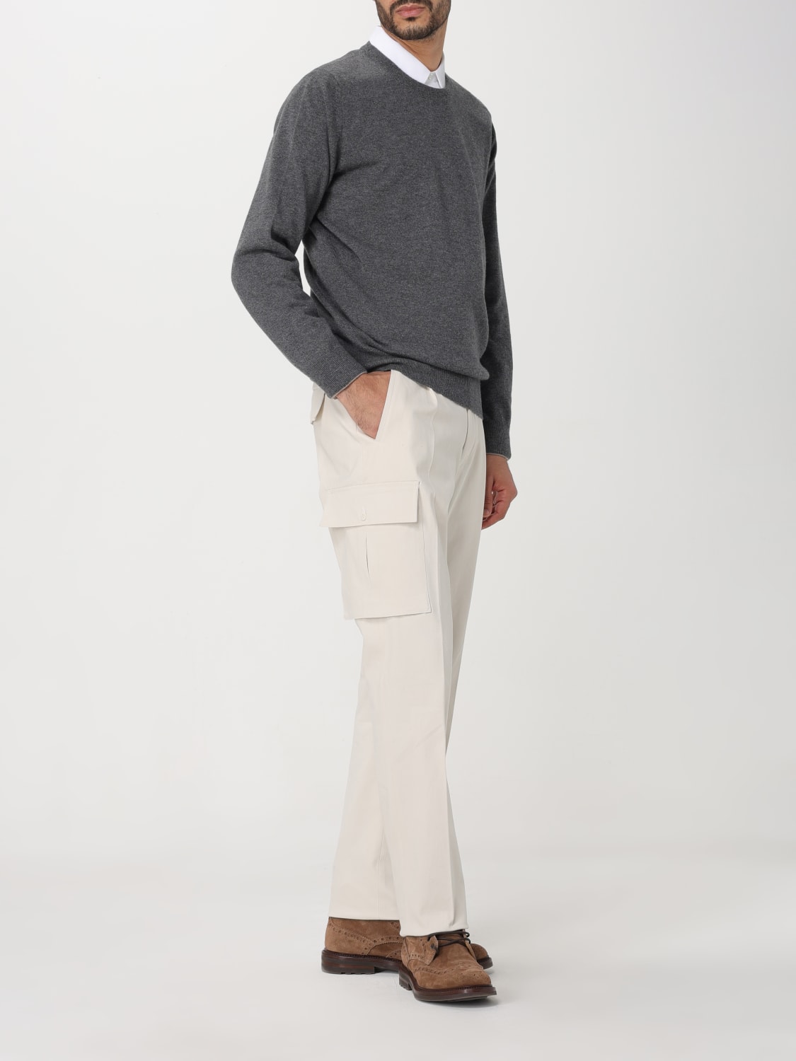 BRUNELLO CUCINELLI PULLOVER: Pullover herren Brunello Cucinelli, Grau - Img 2