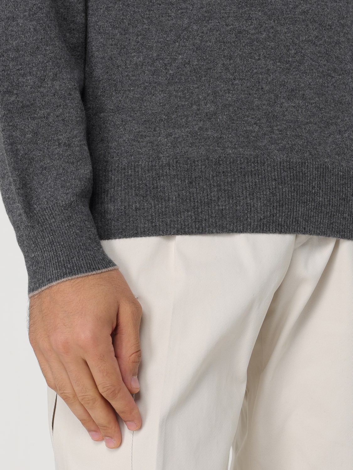 BRUNELLO CUCINELLI PULLOVER: Pullover herren Brunello Cucinelli, Grau - Img 5